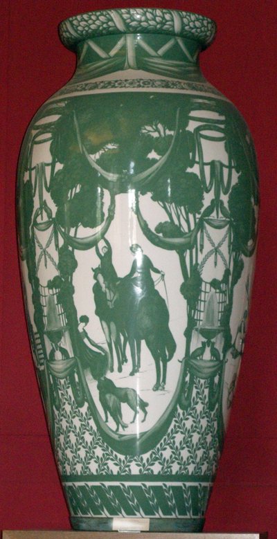 Pleasures of the River and the Forest, Beauvais vase, after Gustave-Louis Jeaulmes, 1930 by Henri Joseph Lasserre